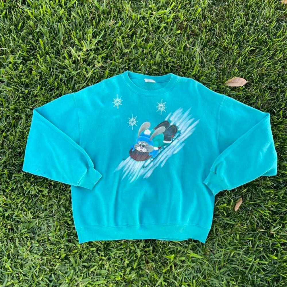 Vintage Coastal Grandma Crewneck Size XL on Cheetah Tag